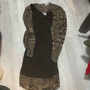 Vintage Black and Brown Dress